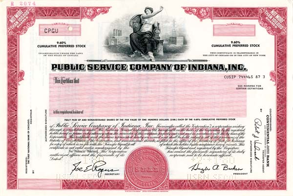 Public Service Company of Indiana, Inc.
